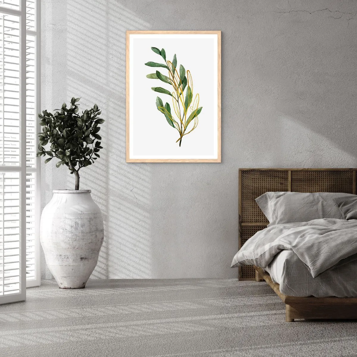 Poster in einem Rahmen aus heller Eiche - Alles was gut ist - 61x91 cm