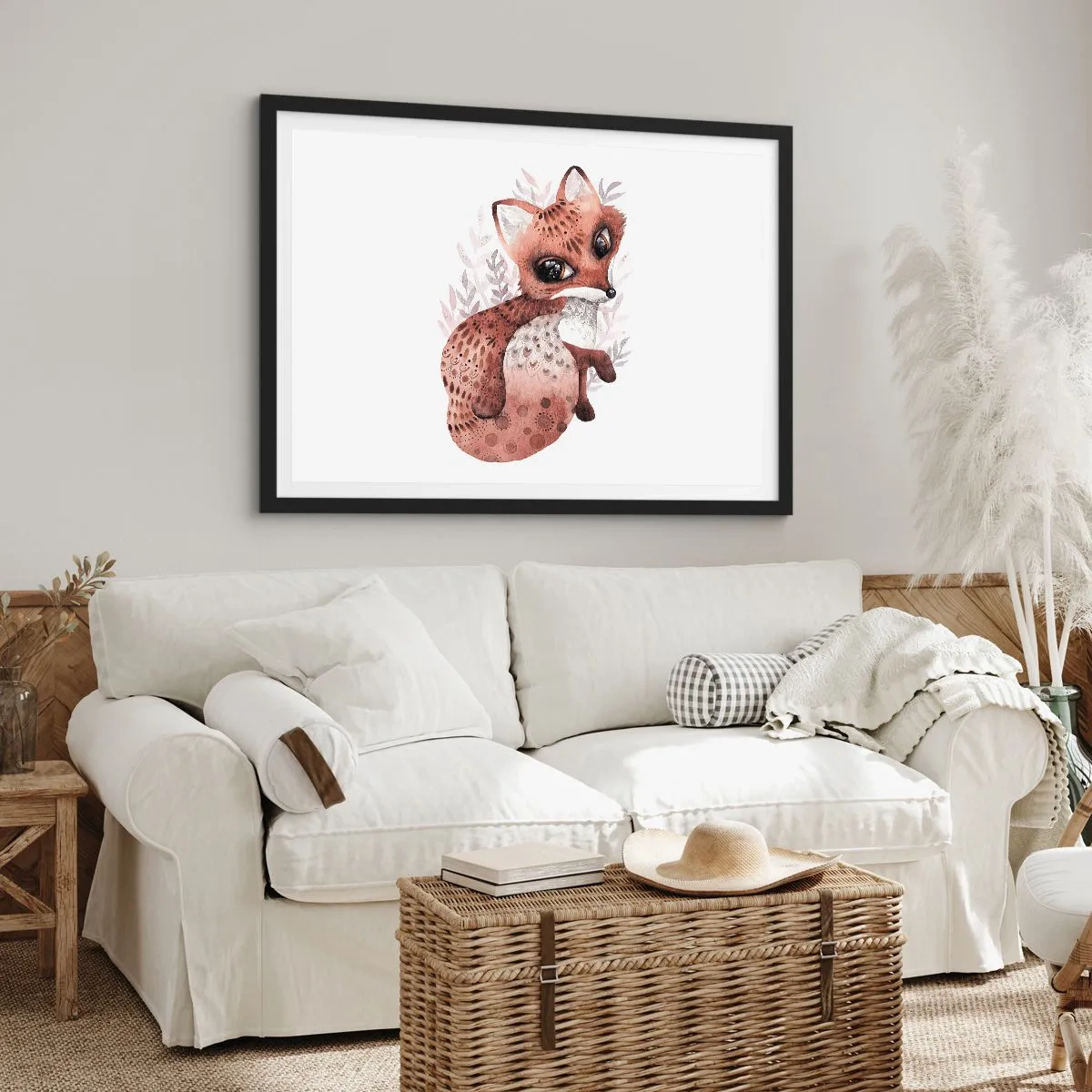 Poster in einem schwarzem Rahmen - Einfach lieben - 40x30 cm