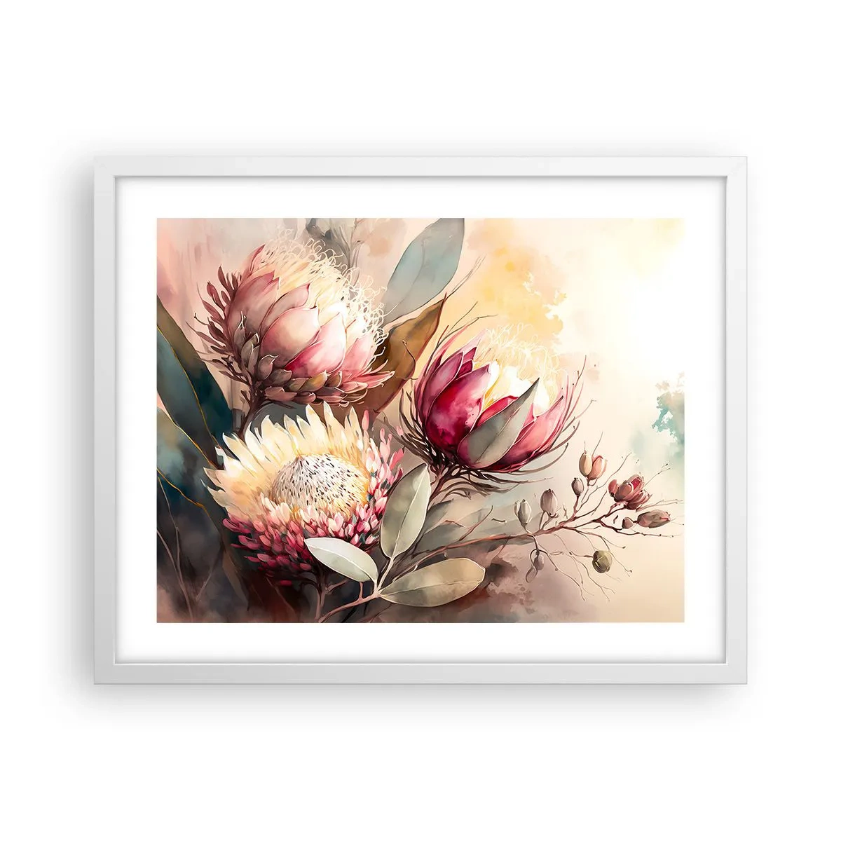 Poster in einem weißen Rahmen - Im Profil und en face - 50x40 cm