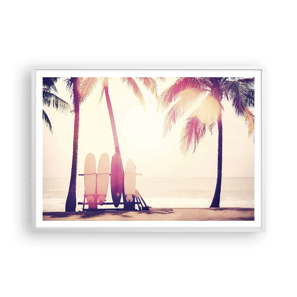 Poster in einem weißen Rahmen - Es wird ein toller Tag - 100x70 cm