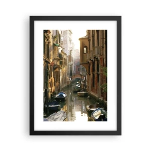 Poster in einem schwarzem Rahmen - In einer venezianischen Gasse - 30x40 cm