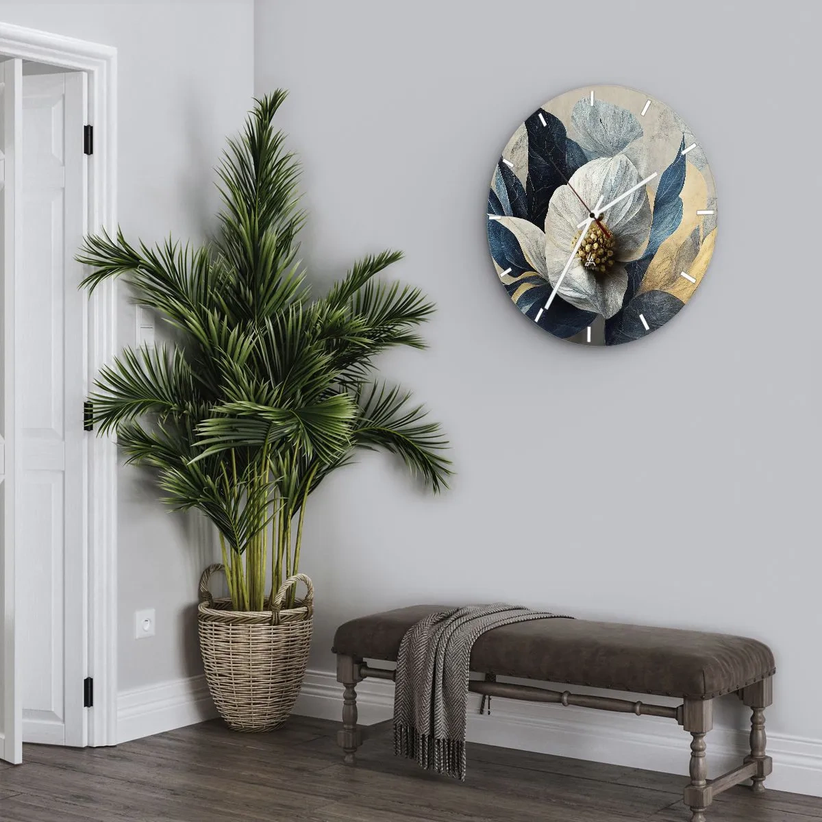 Wanduhr - Glasuhr - Er hat ein Herz aus Gold - 30x30 cm