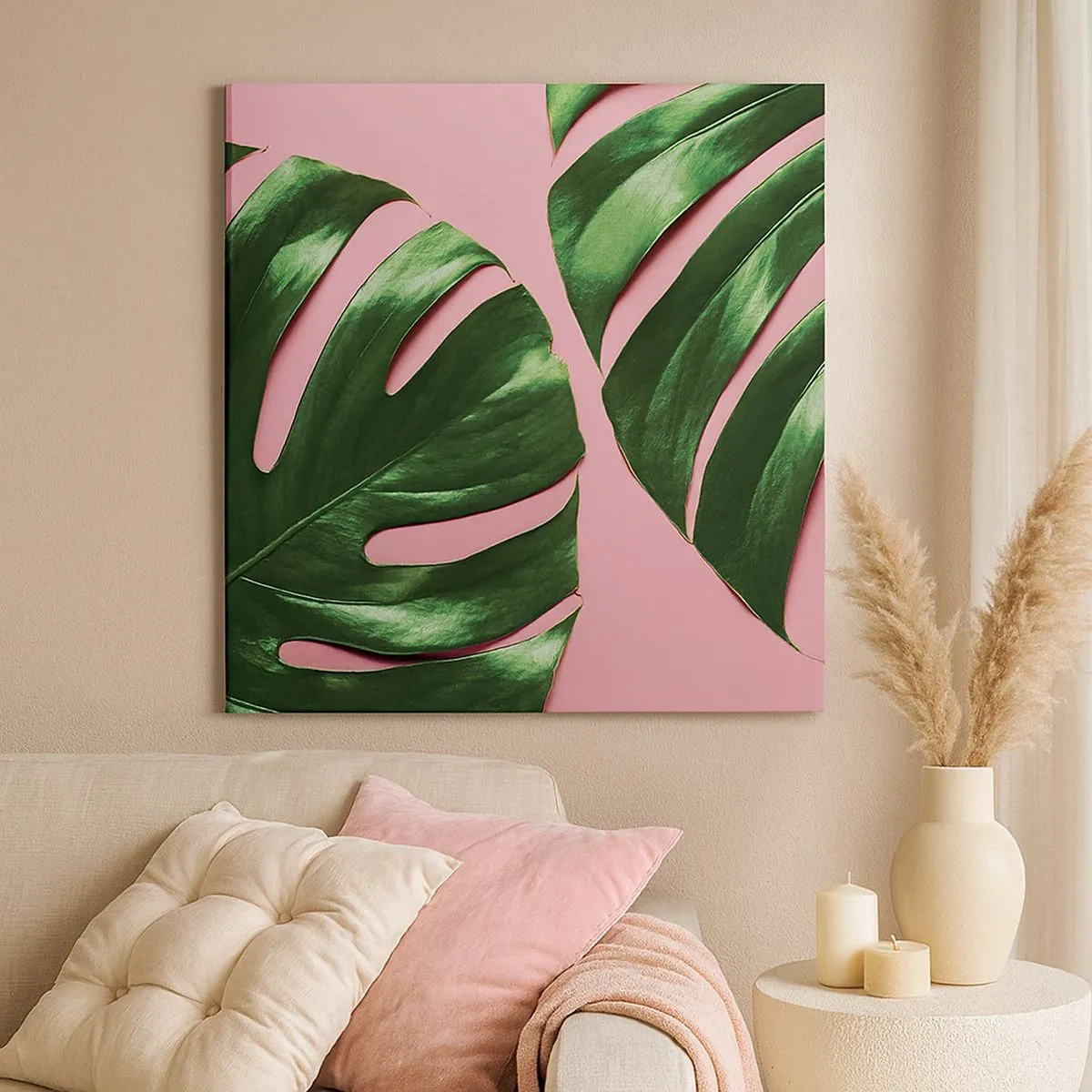 Bild auf Leinwand - Leinwandbild - Rendezvous im Grünen - 30x30 cm