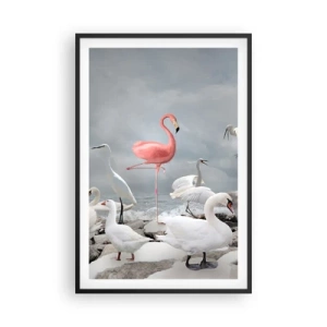 Poster in einem schwarzem Rahmen - Wie kam ich hier hin? - 61x91 cm