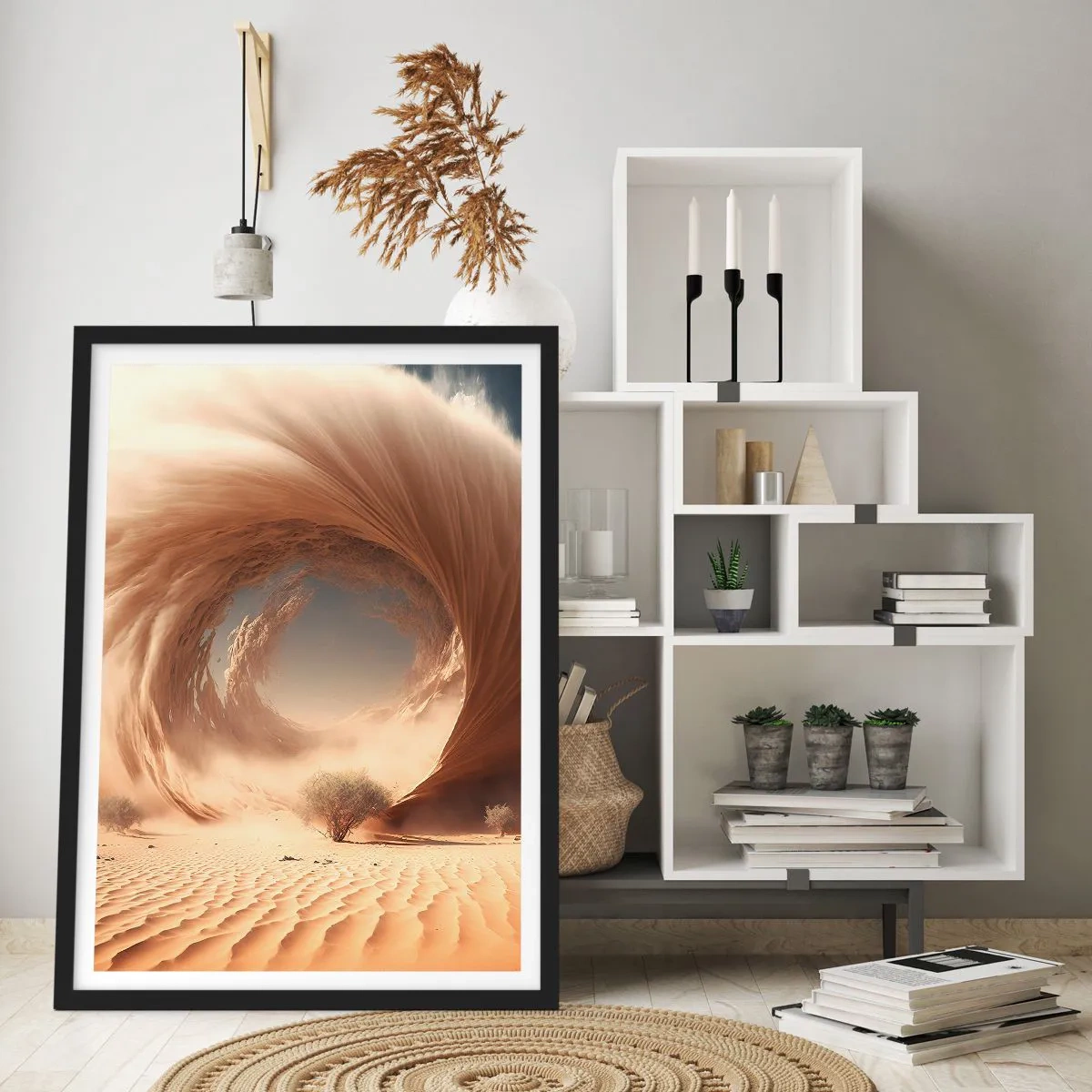 Poster in einem schwarzem Rahmen - Geöffnetes Portal - 30x40 cm