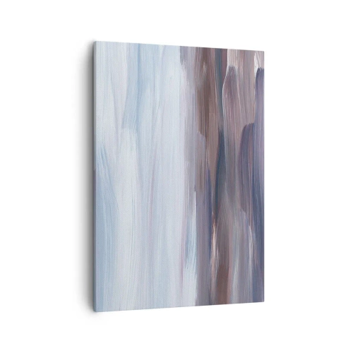 Bild auf Leinwand - Leinwandbild - Eine subtile Abstraktion mit zarten Strichen in Pastelltönen. - 50x70cm - Elemente: Wasser - Moderne Wanddekoration für Wohnzimmer und Schlafzimmer ARTTOR