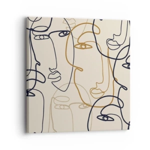 Bild auf Leinwand - Leinwandbild - Das Porträt wird multipliziert - 30x30 cm