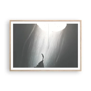 Poster in einem Rahmen aus heller Eiche - Es gibt immer einen Ausweg - 100x70 cm