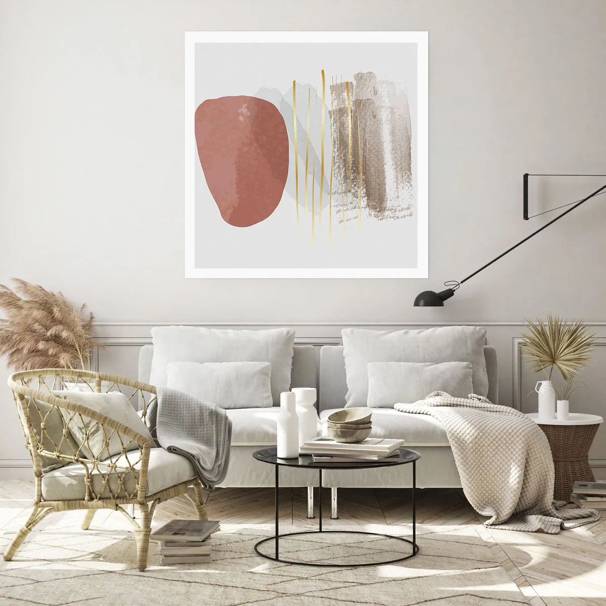 Poster - Abstrakte Kolonnade - 60x60 cm