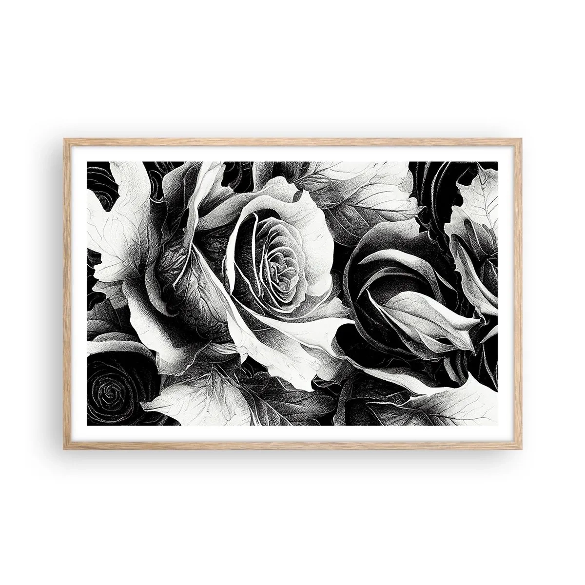 Poster in einem Rahmen aus heller Eiche - Immer Königin - 91x61 cm