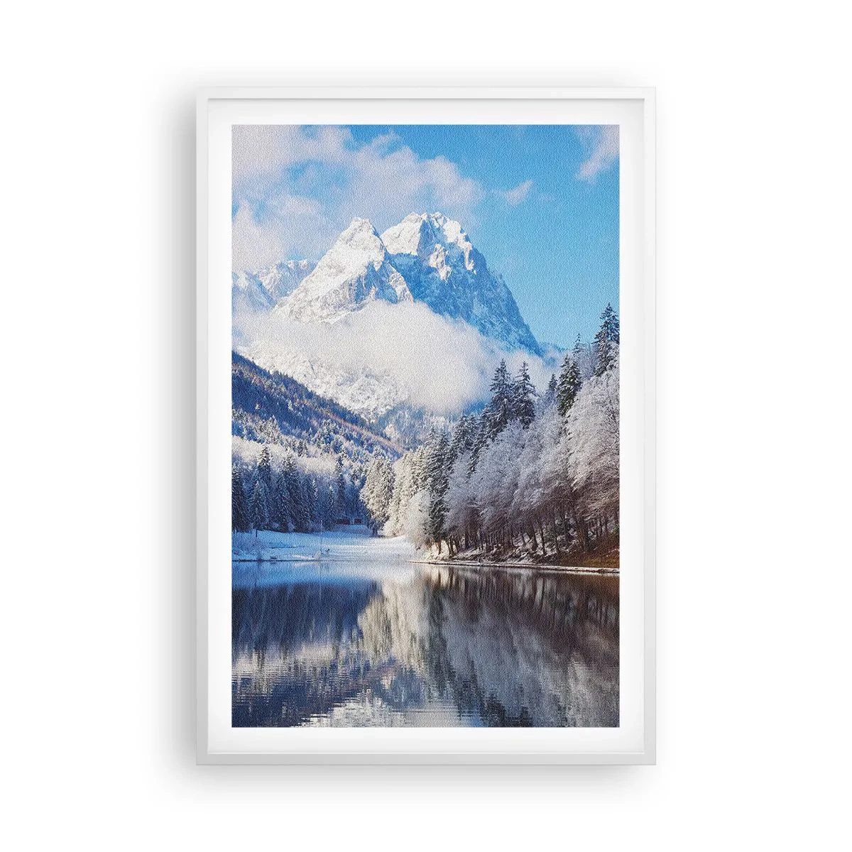 Poster in einem weißen Rahmen - Schneefang - 61x91 cm