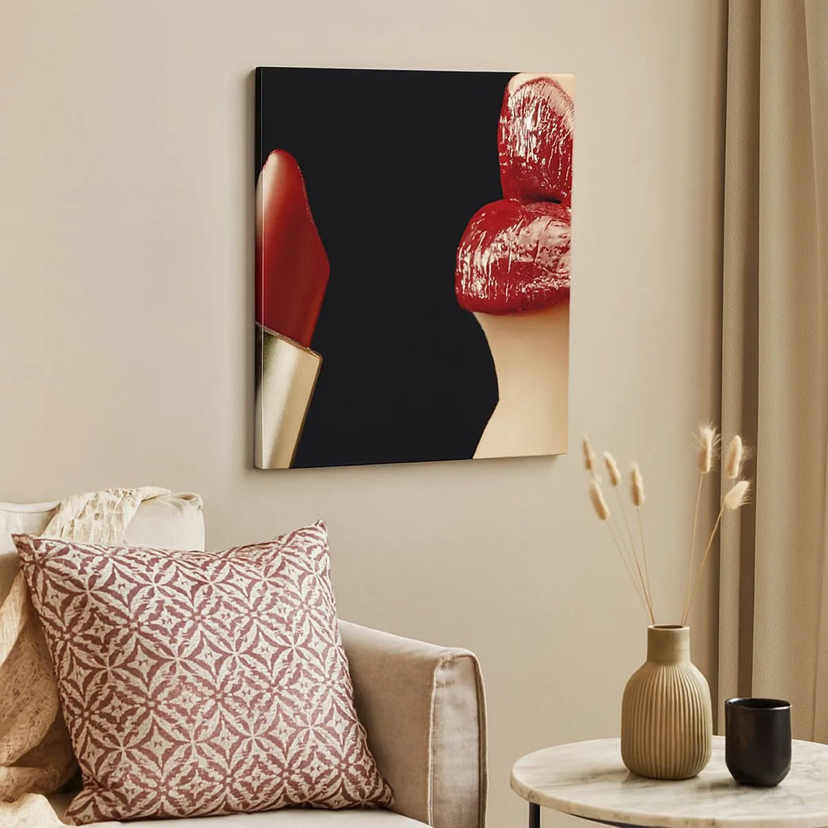 Bild auf Leinwand - Leinwandbild - Sinnlichkeit und Brillanz von Karmin - 30x30 cm