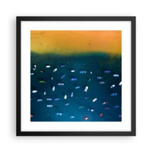 Poster in einem schwarzem Rahmen - Feiertagsspiel - 40x40 cm