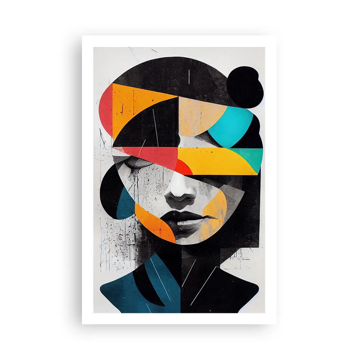 Poster - Mehrfarbiges Innenporträt - 61x91 cm