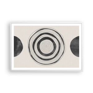 Poster in einem weißen Rahmen - Wichtig ist, was dazwischen liegt - 91x61 cm