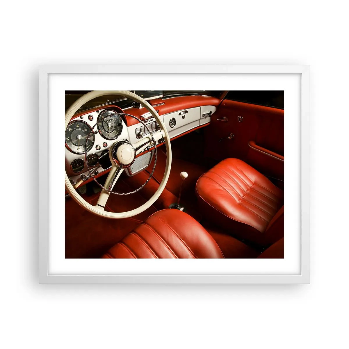 Poster in einem weißen Rahmen - Luxus im Vintagestil - 50x40 cm