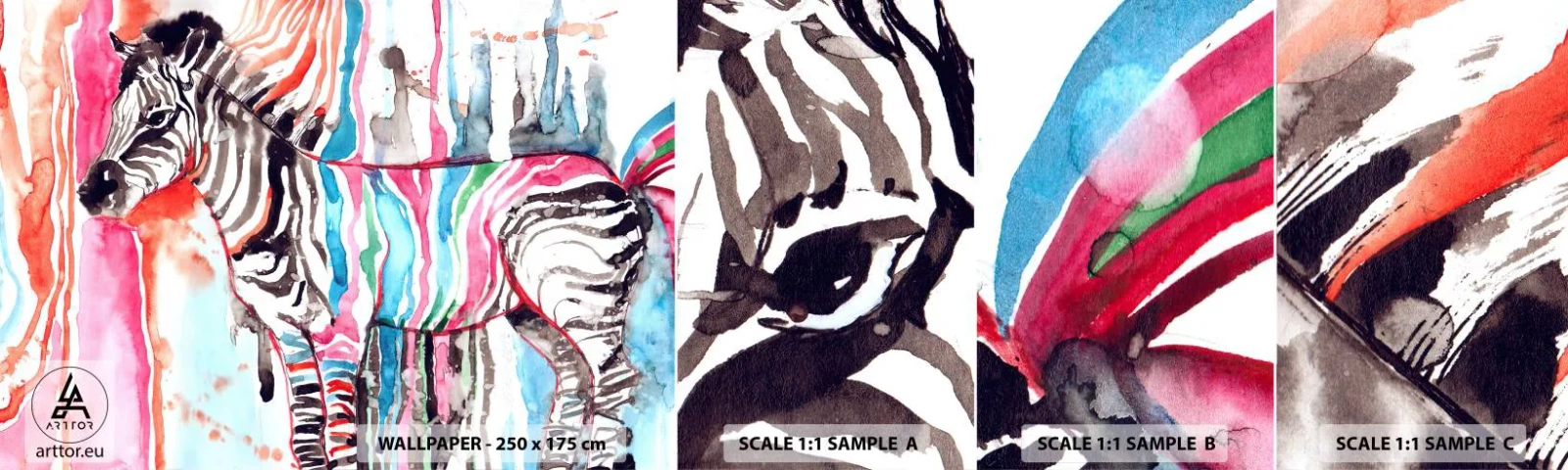 Fototapetenmuster Standard Eco - Unbeschwerter Witz der Natur - Abstraktion, Rippen, Grafik - 100x30 cm