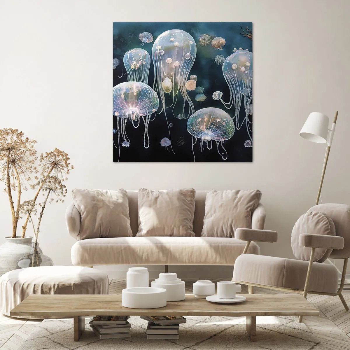 Bild auf Leinwand - Leinwandbild - Unterwasserball - 30x30 cm