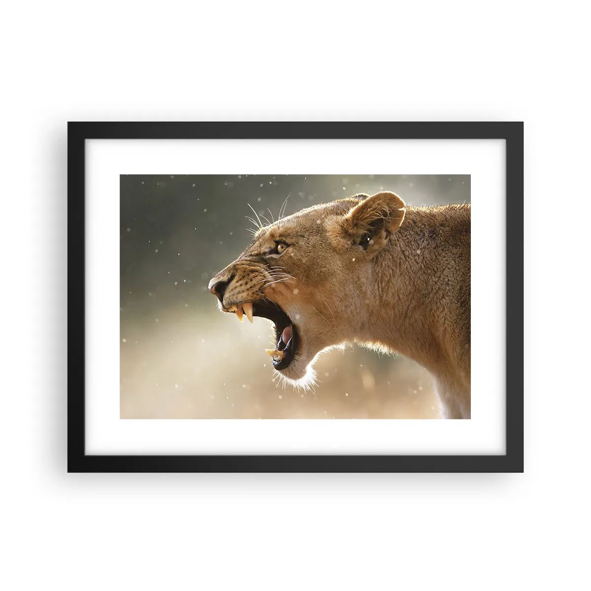 Poster in einem schwarzem Rahmen - Versuch, nicht zuzuhören - 40x30 cm