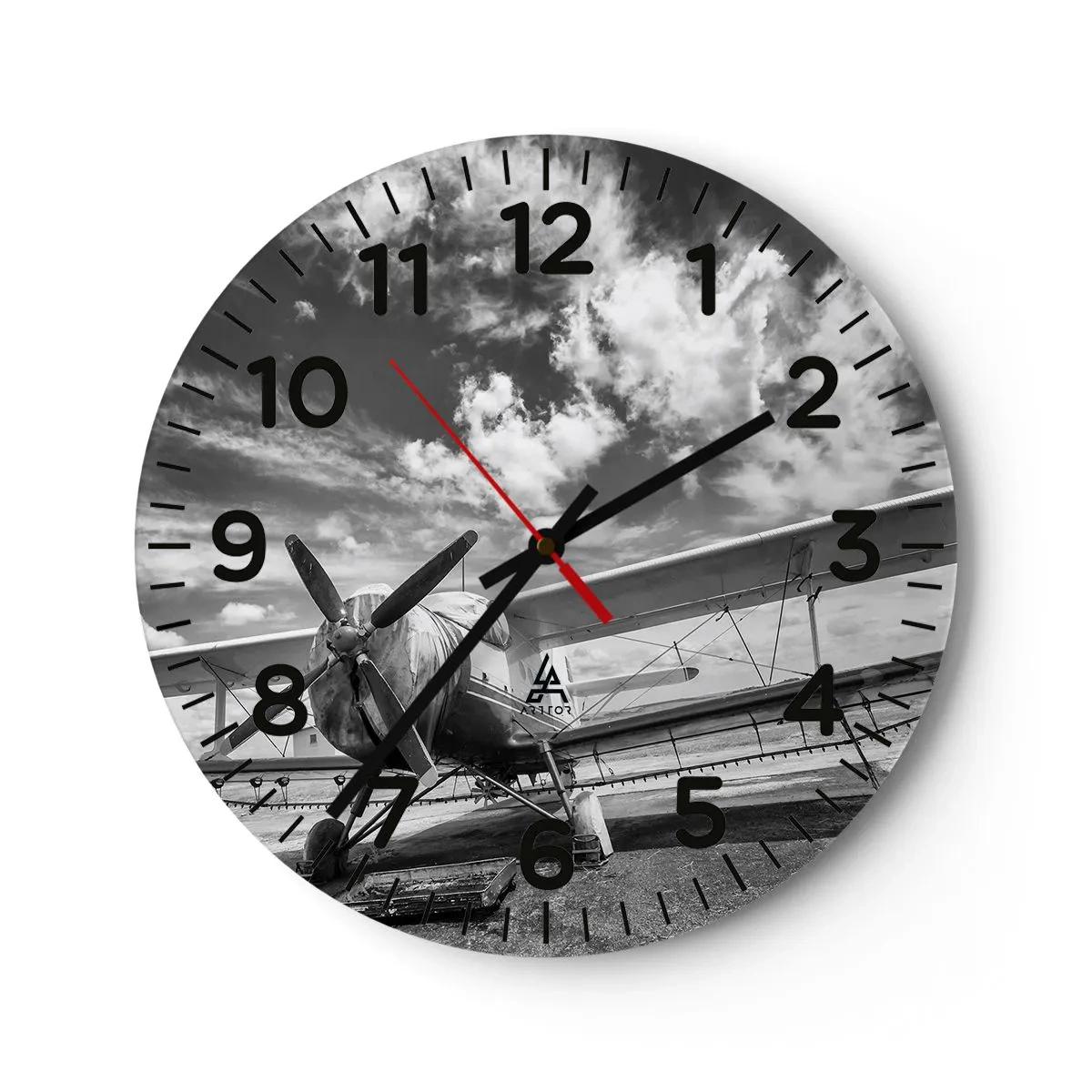 Wanduhr - Glasuhr - Ich kann es kaum erwarten! - 30x30 cm
