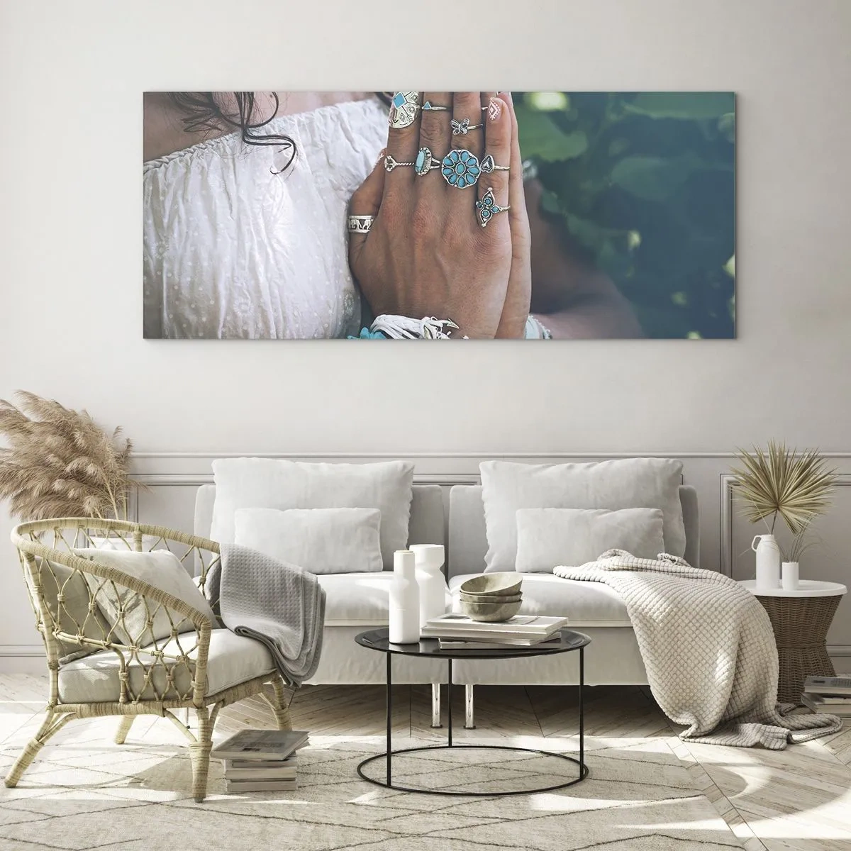 Glasbild - Bild auf glas - Willkommen im Zentrum des Seins - 90x30 cm