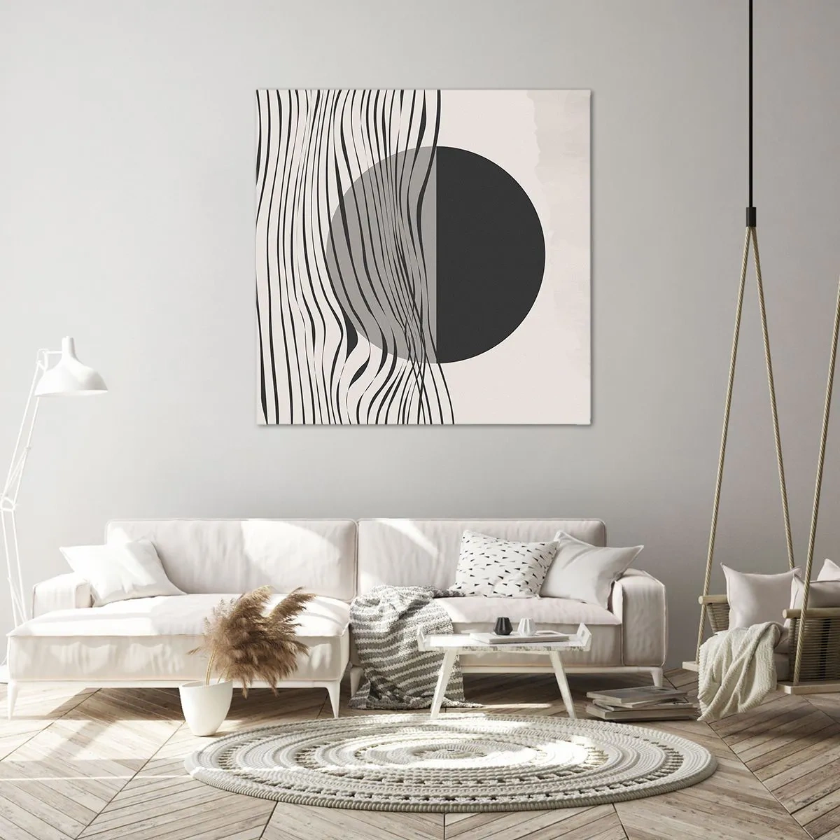Bild auf Leinwand - Leinwandbild - Halbe Komposition - 40x40 cm