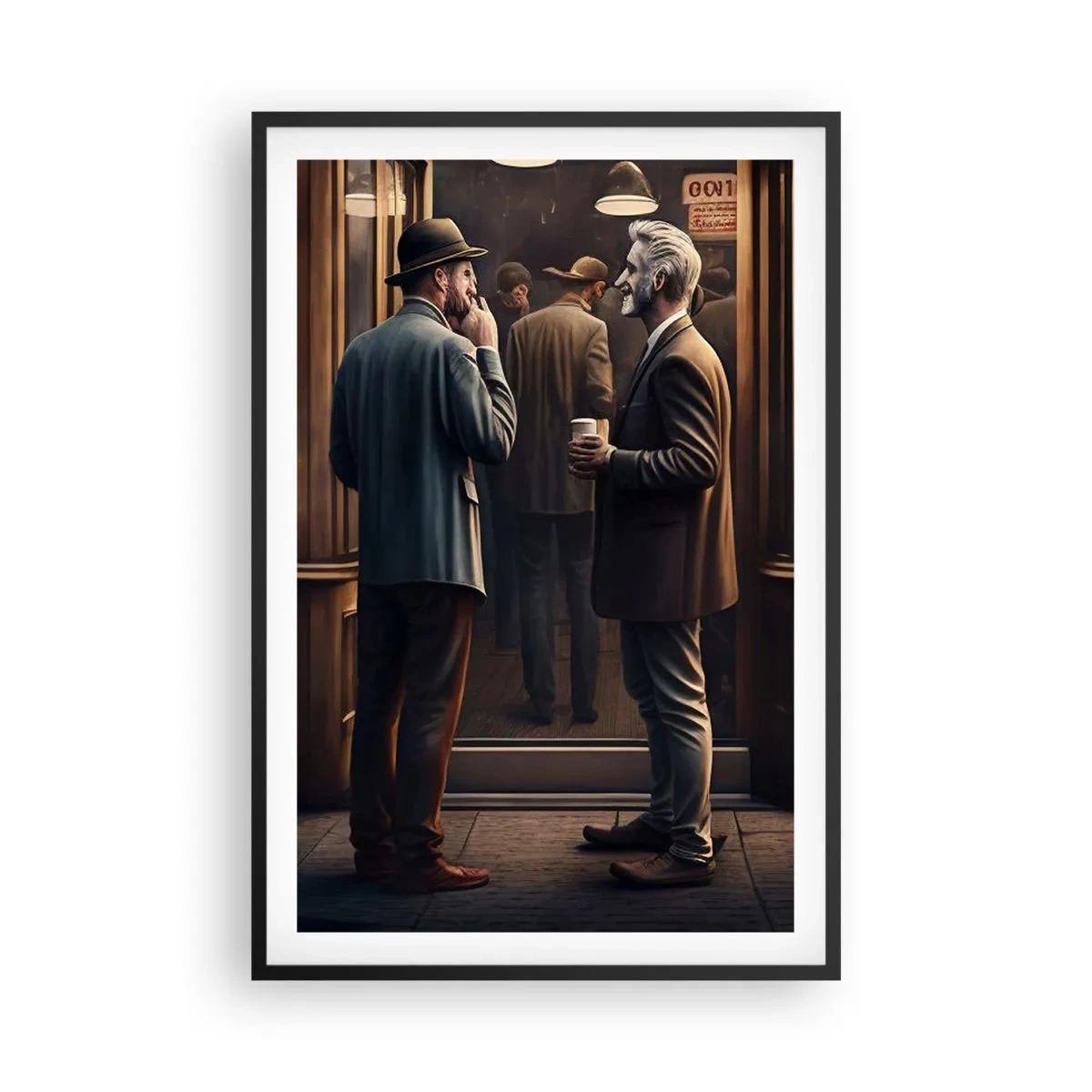 Poster in einem schwarzem Rahmen - Gute Zeit des Tages - 61x91 cm