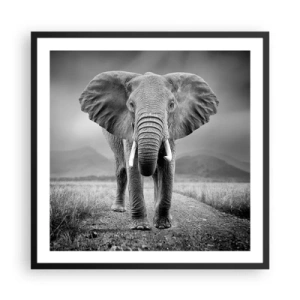 Poster in einem schwarzem Rahmen - Der Gastgeber heißt willkommen - 60x60 cm