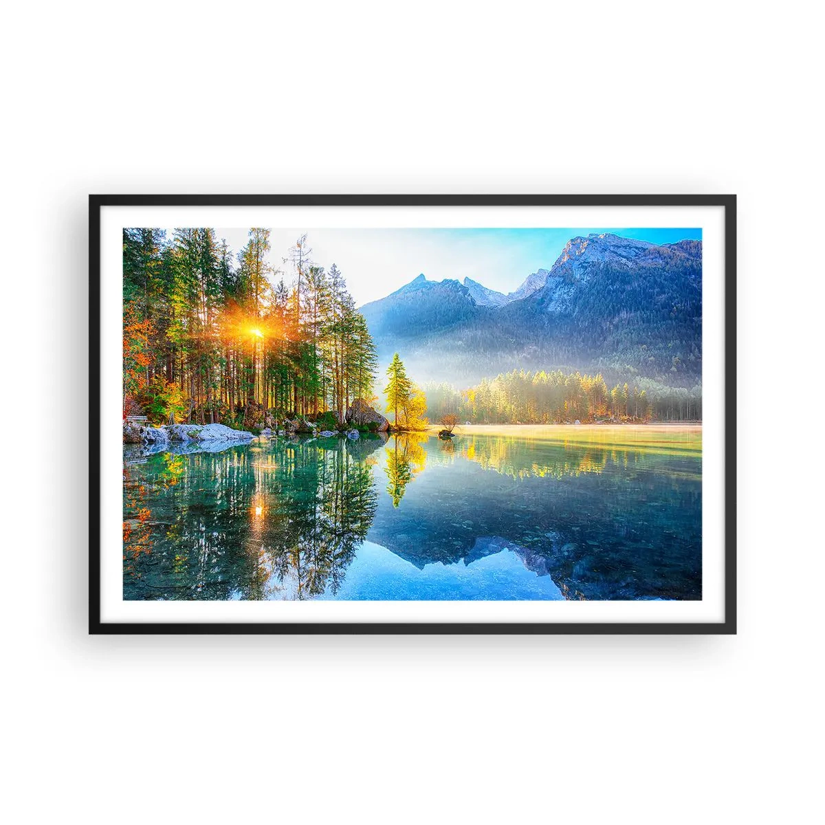 Poster in einem schwarzem Rahmen - Majestät und Süße - 91x61 cm