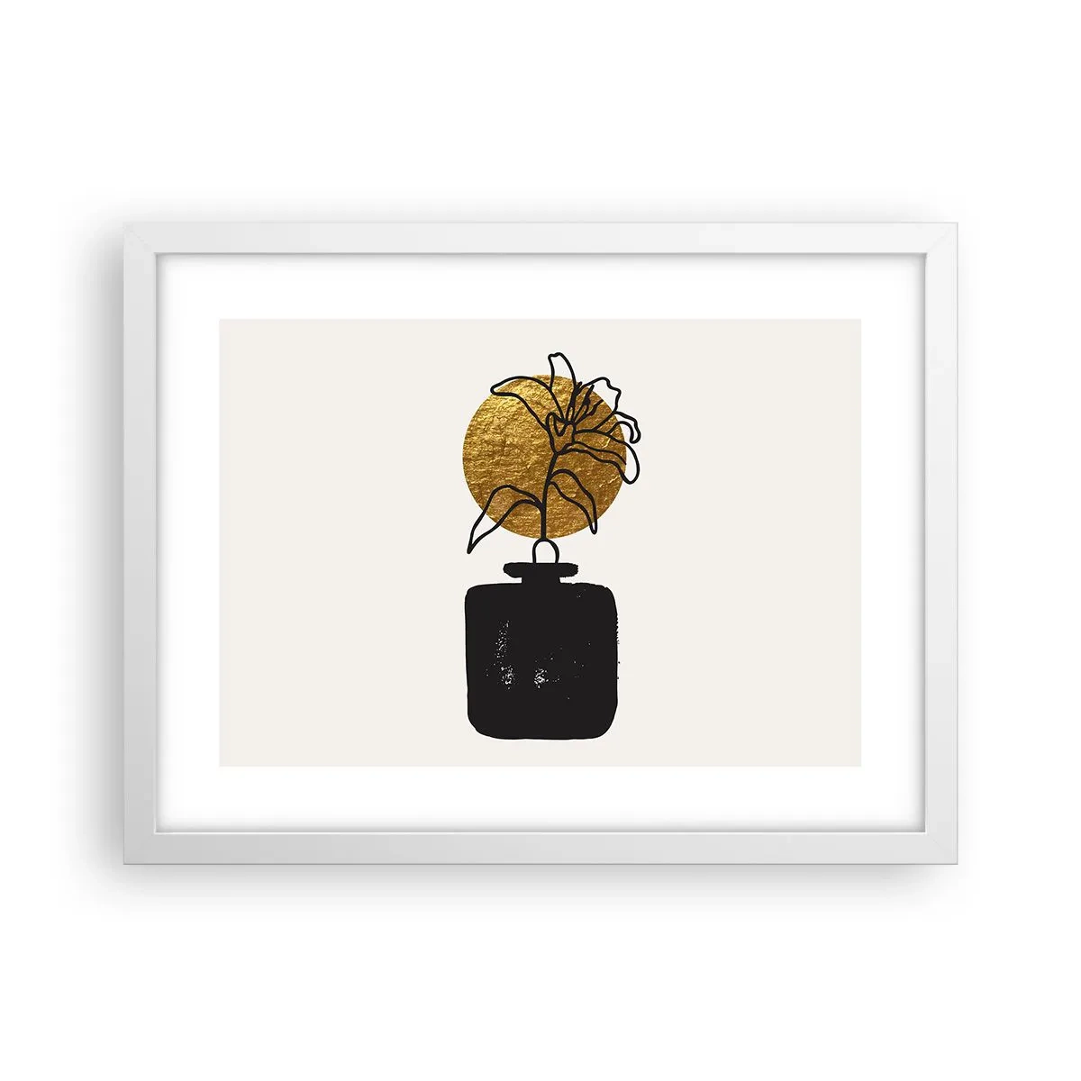 Poster in einem weißen Rahmen - Schönheit ist Gold wert - 40x30 cm