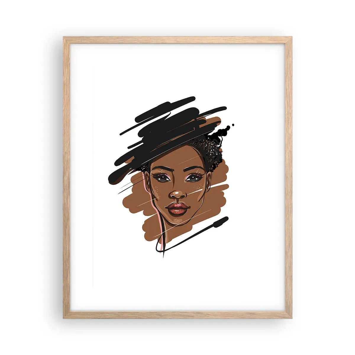 Poster in einem Rahmen aus heller Eiche - Süß wie Schokolade - 40x50 cm