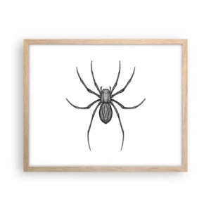 Poster in einem Rahmen aus heller Eiche - Beunruhigende Präzision - 50x40 cm