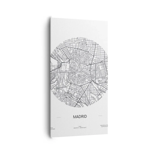 Bild auf Leinwand - Leinwandbild - Anatomie von Madrid - 65x120 cm