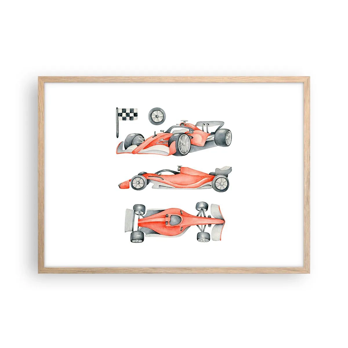 Poster in einem Rahmen aus heller Eiche - Dem Traum folgen - 70x50 cm