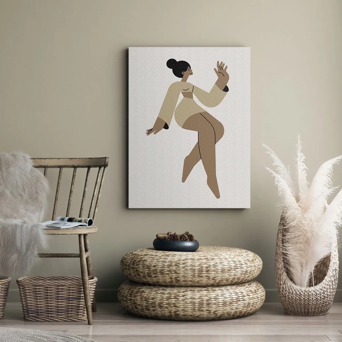 Bild auf Leinwand - Leinwandbild - Eine anmutige Form - 45x80 cm