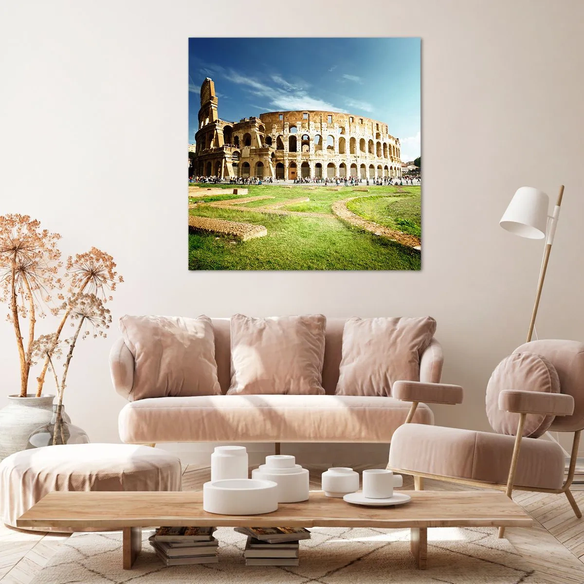 Bild auf Leinwand - Leinwandbild - Wir können immer noch das Knallen der Waffe hören - 70x70 cm
