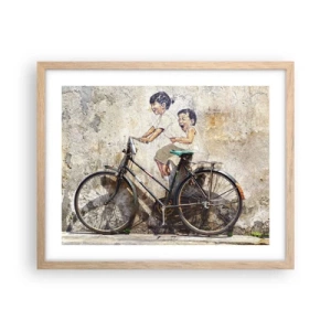 Poster in einem Rahmen aus heller Eiche - Richtig oder falsch? - 50x40 cm