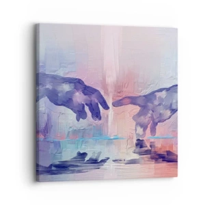 Bild auf Leinwand - Leinwandbild - Göttlicher Funke des Lebens - 30x30 cm