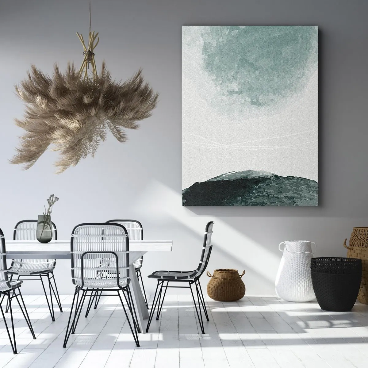 Bild auf Leinwand - Leinwandbild - Begegnung mit Nebel - 45x80 cm