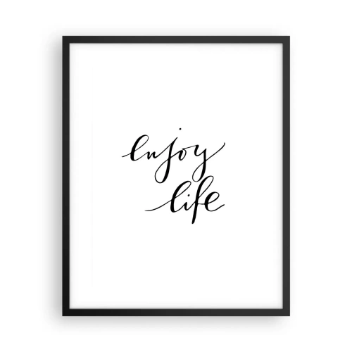 Poster in einem schwarzem Rahmen - Nichts hinzufügen… - 40x50 cm