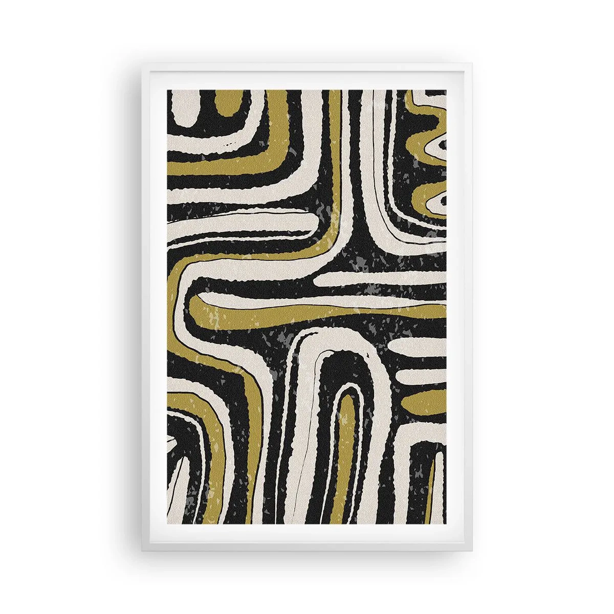 Poster in einem weißen Rahmen - Komposition: Straßen und Gassen - 61x91 cm