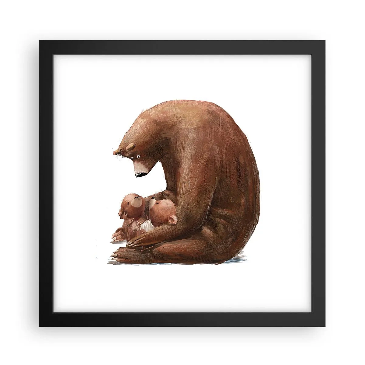 Poster in einem schwarzem Rahmen - Süße Träume, Kinder - 30x30 cm