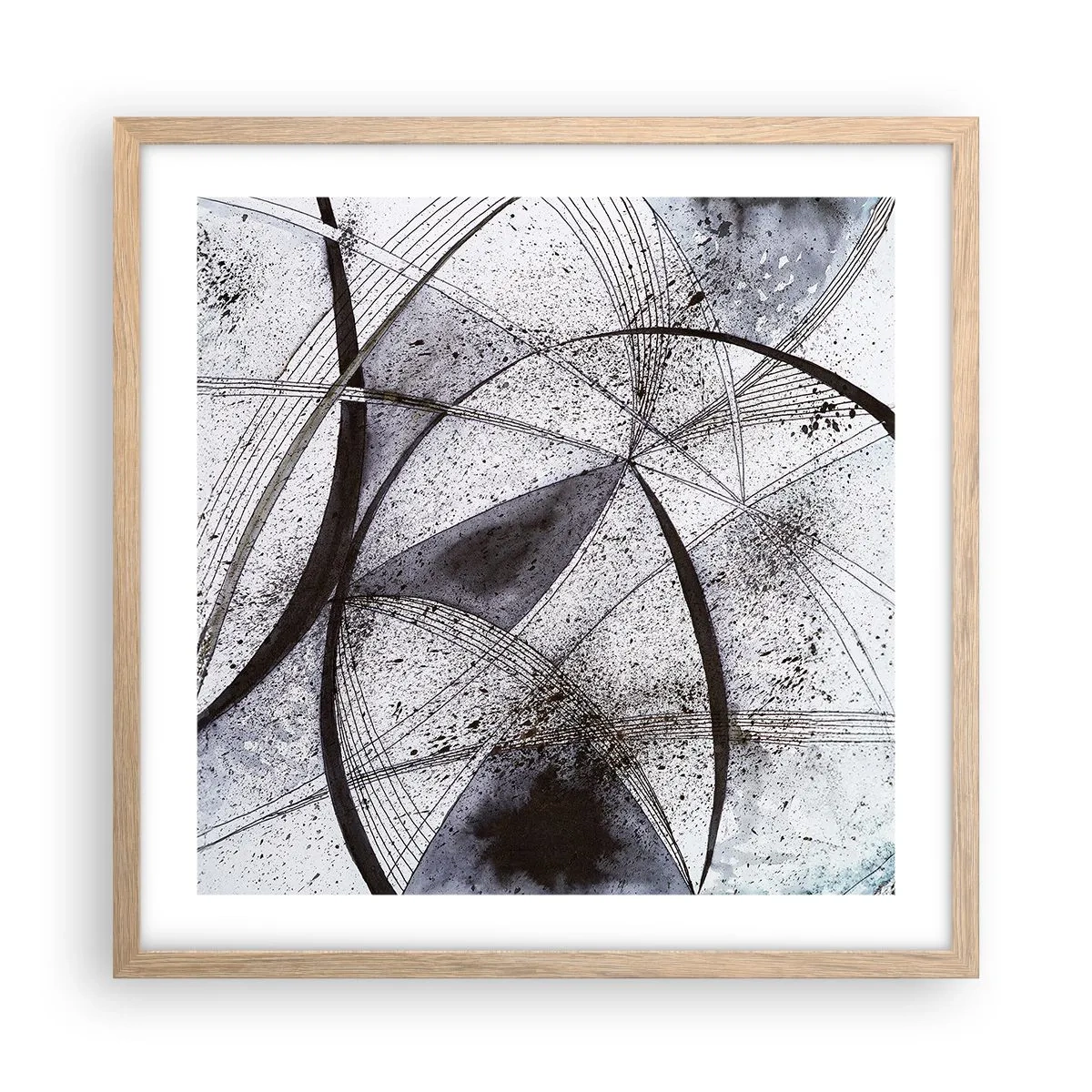 Poster in einem Rahmen aus heller Eiche - Futuristische Fantasie - 50x50 cm