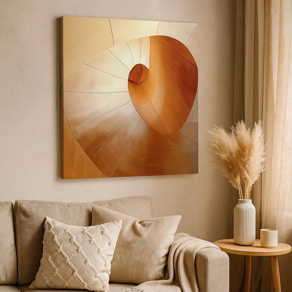 Bild auf Leinwand - Leinwandbild - Architektonische Serpentine - 30x30 cm