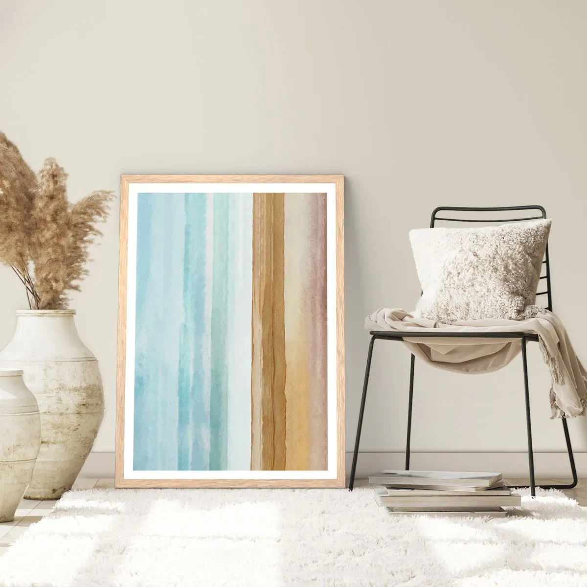 Poster in einem Rahmen aus heller Eiche - Trost - 50x70 cm