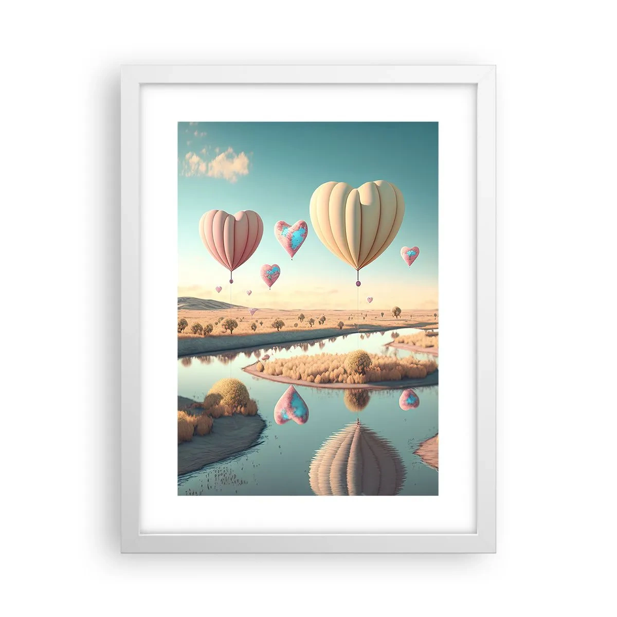 Poster in einem weißen Rahmen - Dank Liebe steigt man auf - 30x40 cm