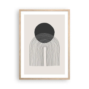 Poster in einem Rahmen aus heller Eiche - Zittern und Vertrauen - 50x70 cm