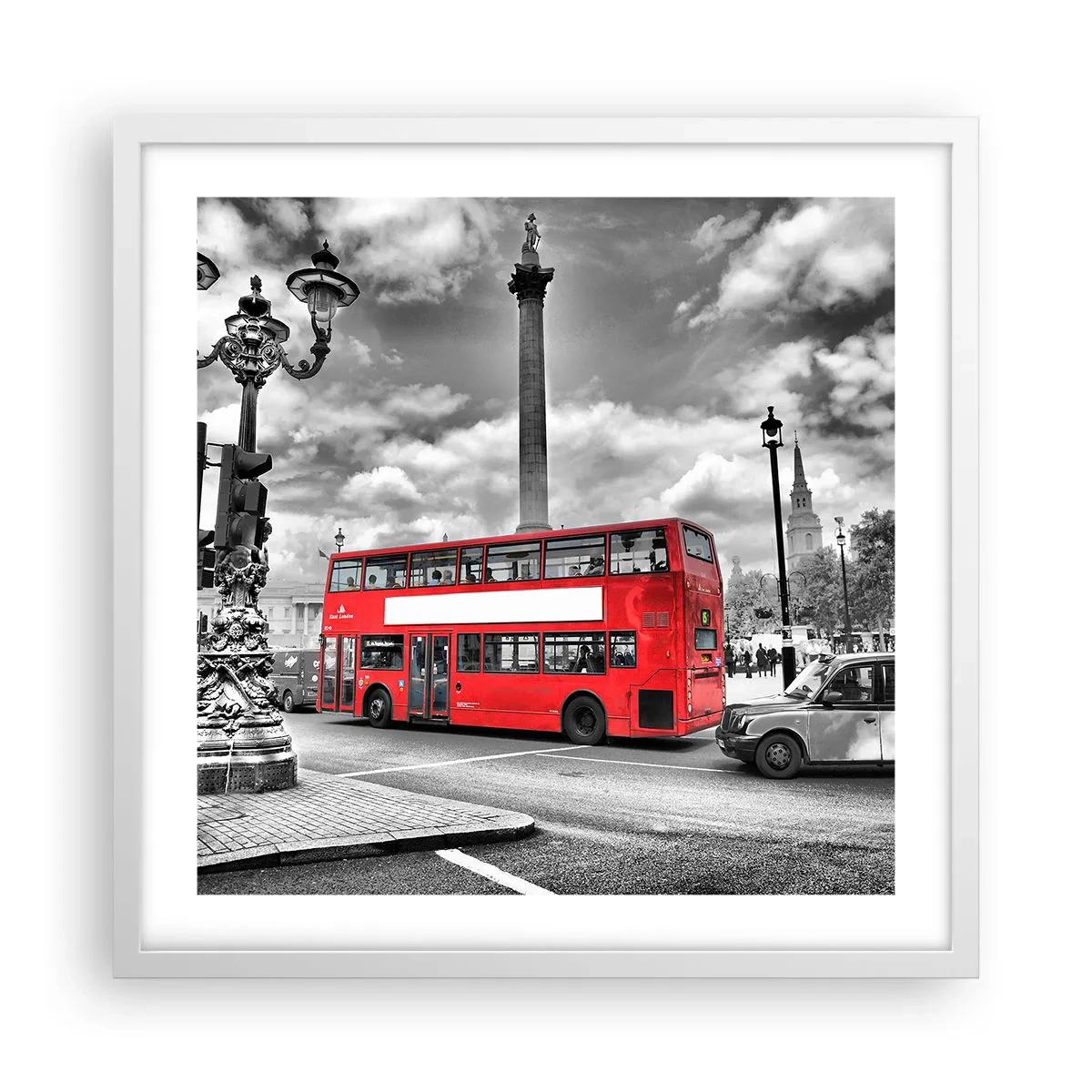 Poster in einem weißen Rahmen - Der wahre Blutkreislauf der Stadt - 50x50 cm