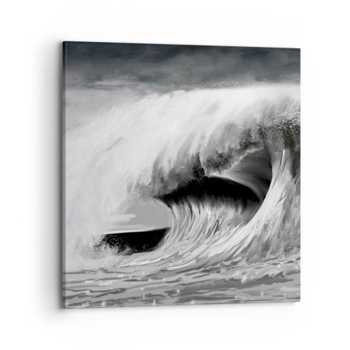 Bild auf Leinwand - Leinwandbild - Wut des Ozeans - 70x70 cm