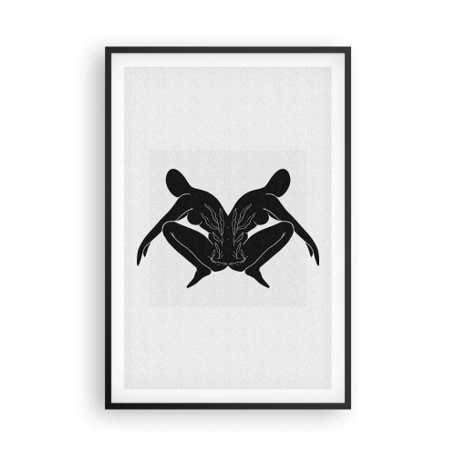 Poster in einem schwarzem Rahmen - Gemeinsame Seele - 61x91 cm